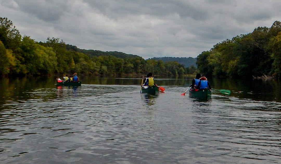 Canoe Expedition along the Potomac River on the West Virginia / Maryland border. Students from across the Mid-Atlantic experience our Character Education programs through their school or youth group, often as part of our Character Curriculum. Canoe expeditions are also offered during the summer months for individual students looking to enroll in longer adventures. Scholarships and Financial Aid are also available for many courses. See our website for more information. (© Baltimore Chesapeake Bay Outward Bound School)