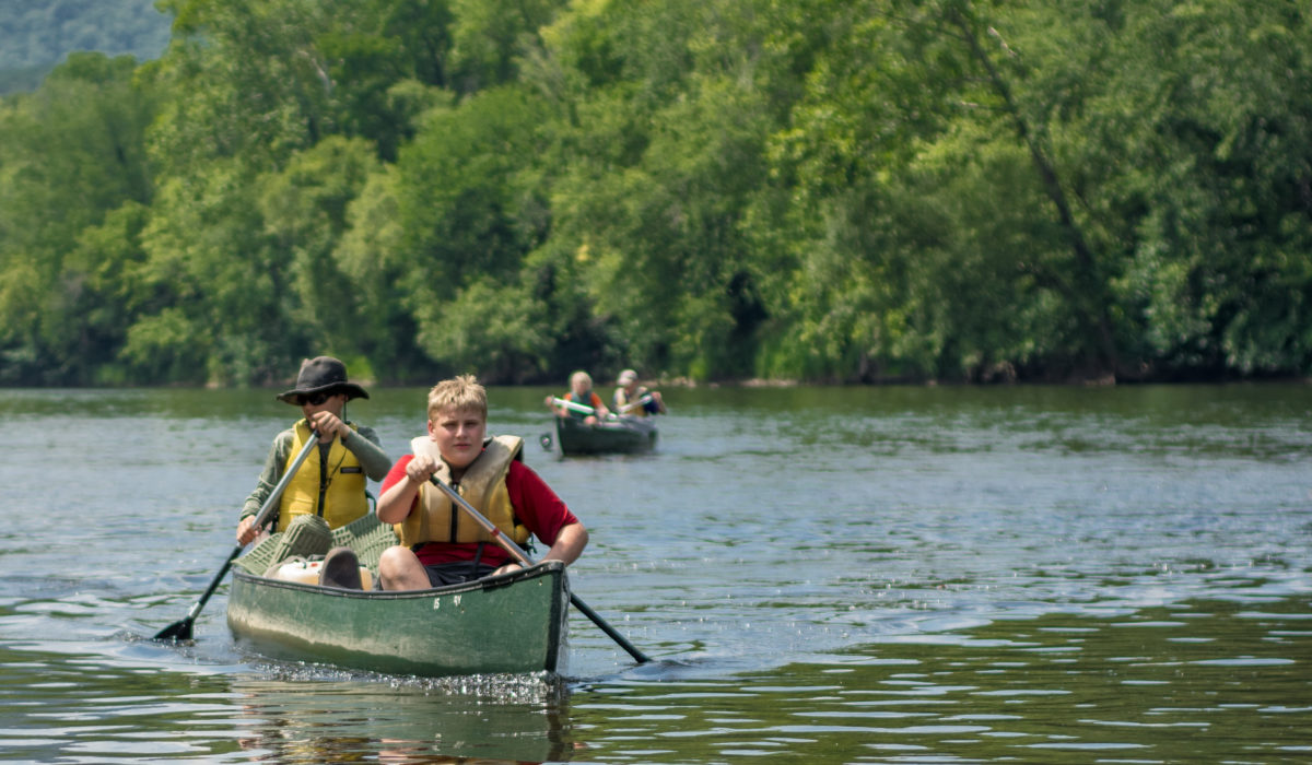 Canoe Expedition along the Potomac River on the West Virginia / Maryland border. Students from across the Mid-Atlantic experience our Character Education programs through their school or youth group, often as part of our Character Curriculum. Canoe expeditions are also offered during the summer months for individual students looking to enroll in longer adventures. Scholarships and Financial Aid are also available for many courses. See our website for more information. (© Baltimore Chesapeake Bay Outward Bound School)