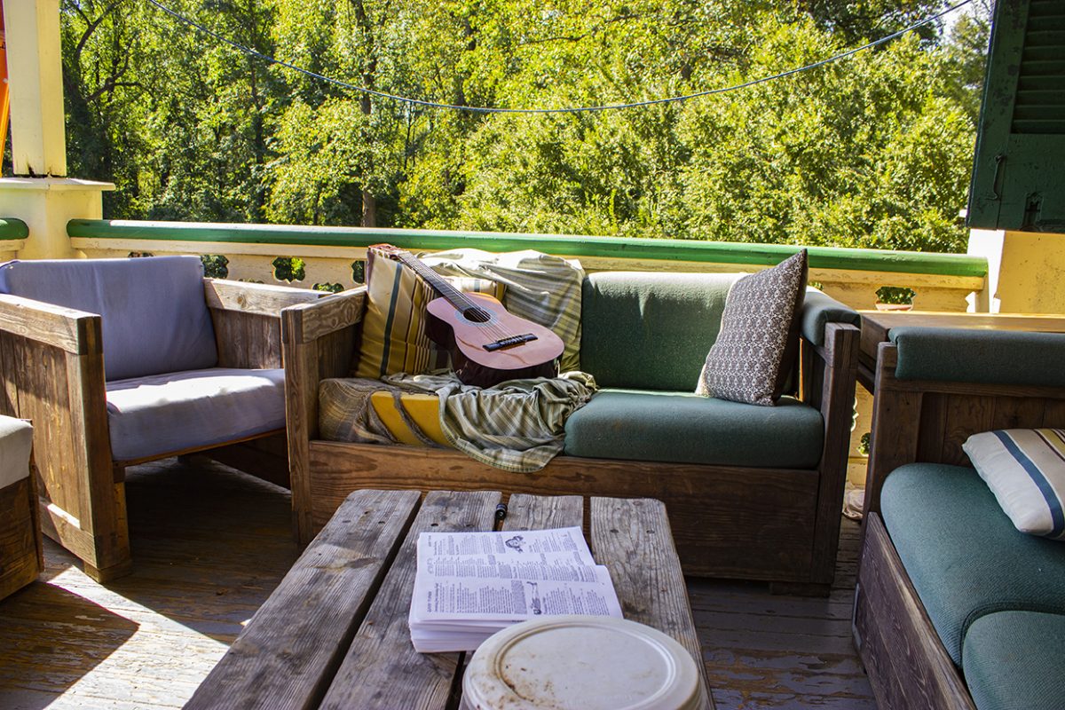 Guitar on porch